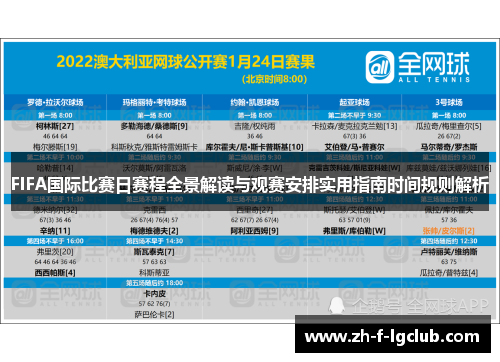 FIFA国际比赛日赛程全景解读与观赛安排实用指南时间规则解析